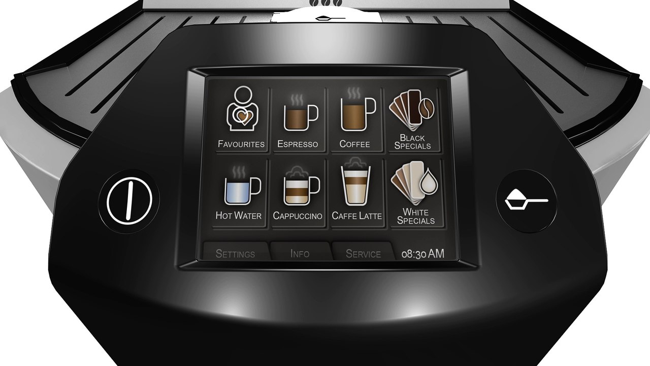 Animation 3D "Favoris" intégrée dans notre application 3Dswipe pour Krups Automatic Expresso