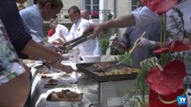 Les artisans bouchers cuisinent dans les jardins de la Préfecture de l'Aude