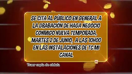Haga Negocio Conmigo - convocatoria 2 de junio