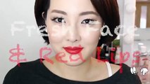 Fresh Face   Orangish Red Lips | Makeup Tutorial   레드립 메이크업 | Makeup style korea