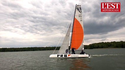 Vincent Riou à Madine avant le Tour de France à la voile