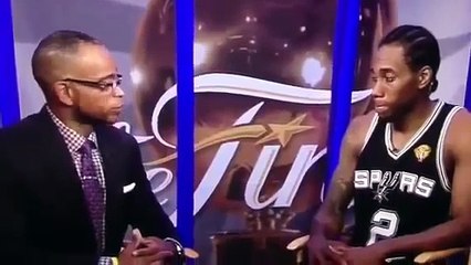 STUART SCOTT AND KAWHI LEONARD HAVE FANTASTIC INTERVIEW EXCHANGE