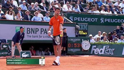 Richard Gasquet and its impossible forehand / Roland Garros 2015 vs Djokovic