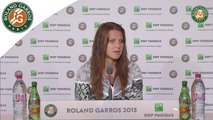 Conférence de presse Lucie Safarova Roland-Garros 2015 / 8e de finale