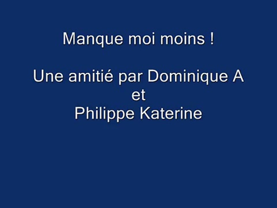 Manque moi moins Inrocks - Dominique A et Philippe Katerine