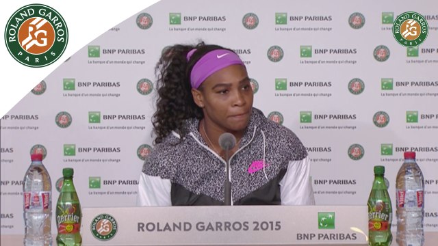 Conférence de presse Serena Williams Roland-Garros 2015 / 8e de finale
