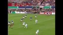 French flair try finished by Philippe Bernat-Salles vs Argentina 1999