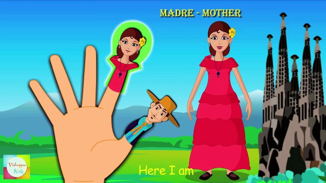 Finger Family Nursery Rhyme Spanish Family Cartoon Animation Songs For Children