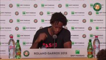 Press conference Gaël Monfils 2015 French Open / 4th Round