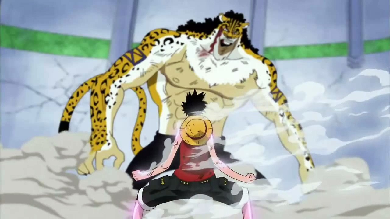 Jet Gatling Luffy vs Rob Lucci Combat Final VOSTFR