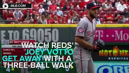 Cincinnati Red Joey Votto Walks After Three Balls Instead Of Four