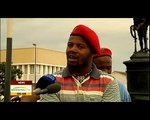 EFF members set alight war memorial statue