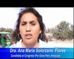 Dra. Ana Maria  Solorzano Flores por  Gana Peru en Majes  El Pedregal Arequipa