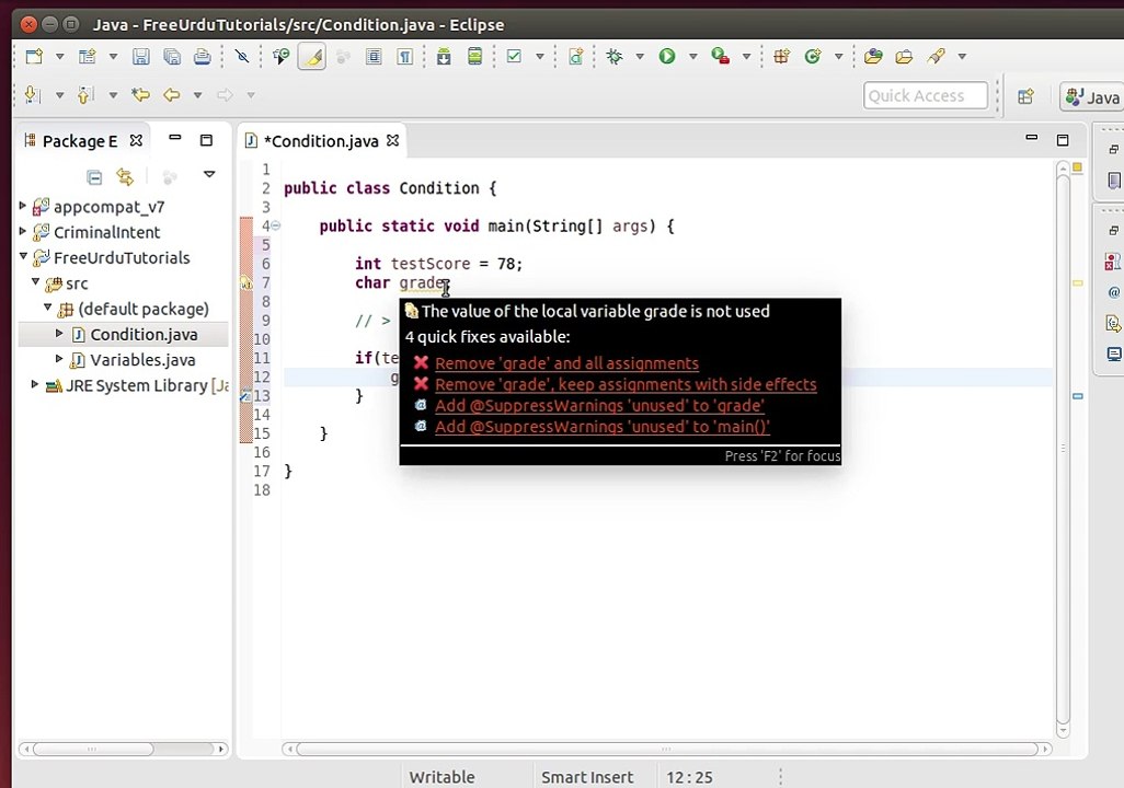 Java Beginner Tutorials in Urdu - Decision Making with If-Else block - freeurdututorials.com