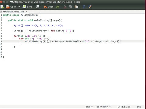 Java Beginner Tutorials in Urdu - More on Arrays - freeurdututorials.com