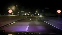 Police Dashcam Captures Scary Lightning Bolt
