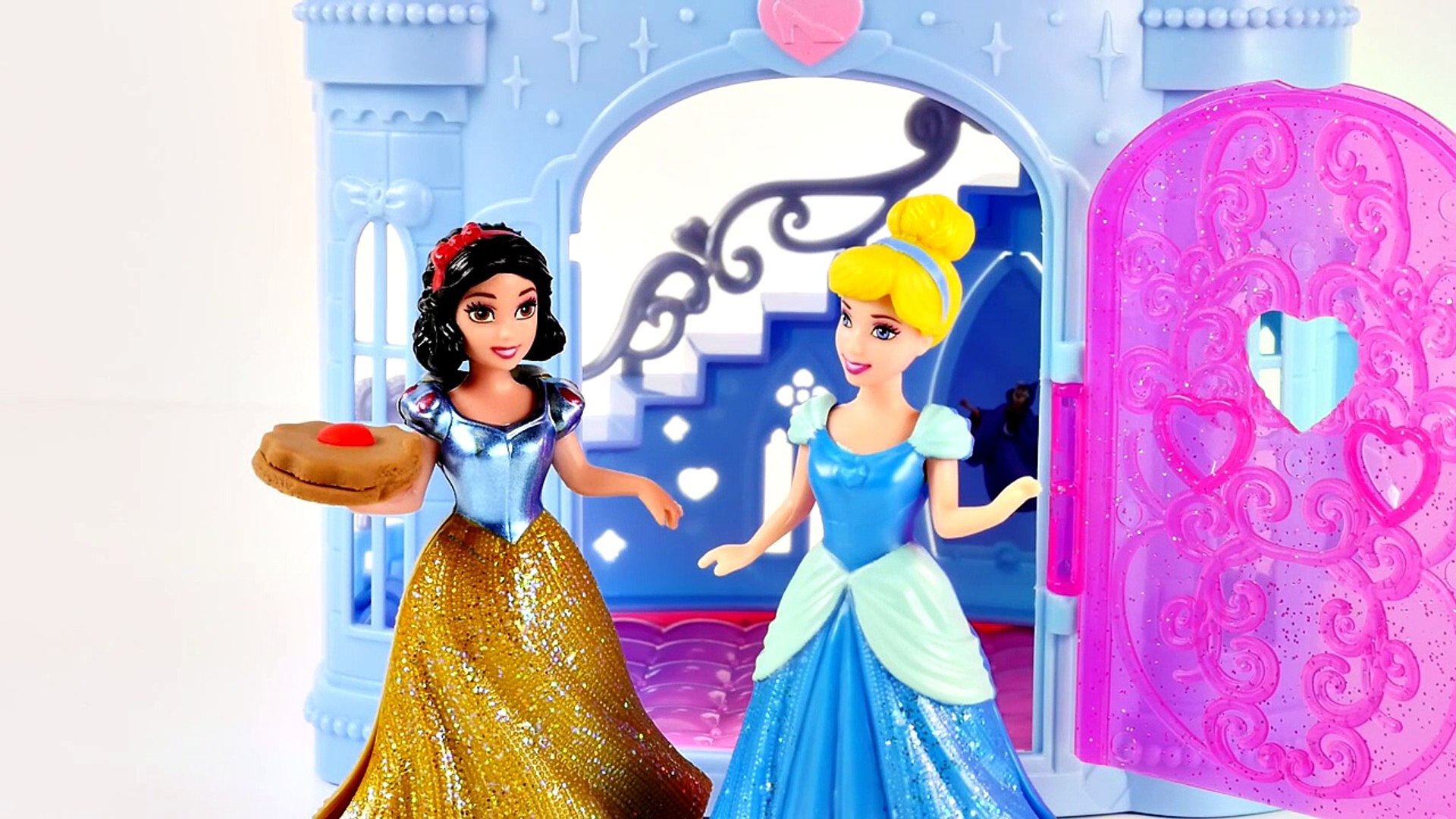 Magiclip Cinderella Castle Dress Swap Disney Princess Frozen Anna Ariel Mini Barbie Dolls Play Doh Video Dailymotion
