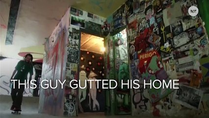 Guy Turns His Parents' House Into A Skatepark