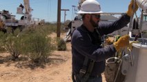 Replacing a power pole while the line is de-energized