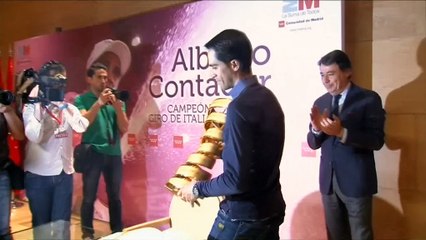 Giro - El recibimiento de Contador en Madrid