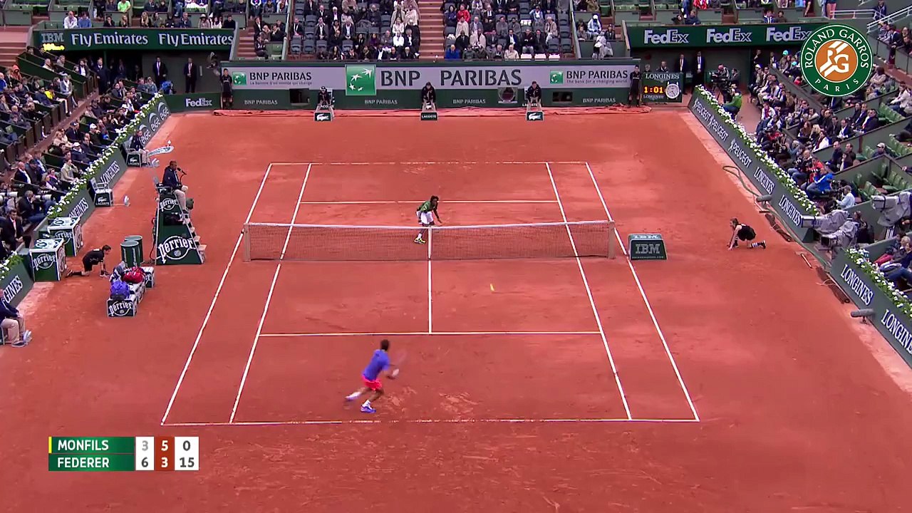 Gael Monfils 1-3 Roger Federer: Không có bất ngờ