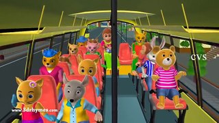 Wheels on the Bus Go Round And Round - 3D Animation Nursery Rhymes -u0026 Songs for Children