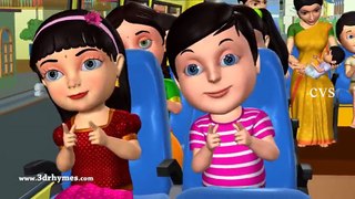 Wheels On The Bus Go Round And Round New , 3D Animation Nursery Rhymes ,u0026 Songs For Children