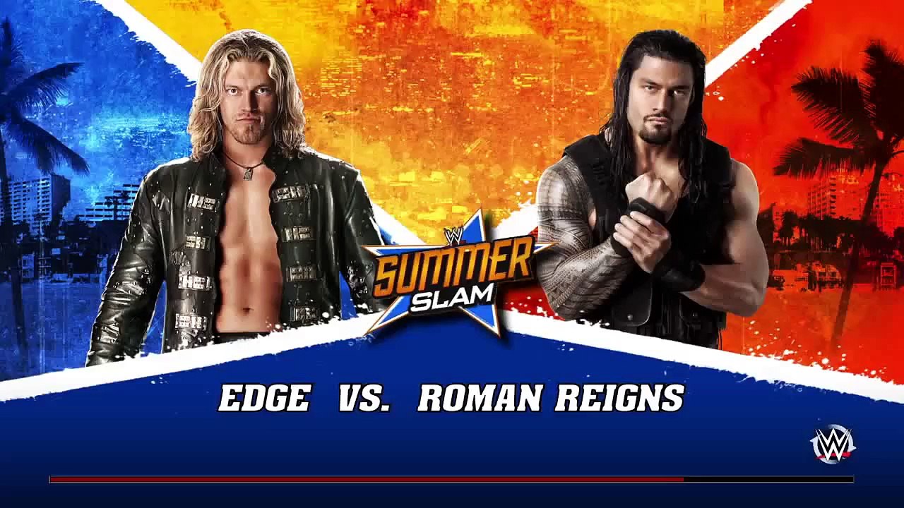 WWE 2K15- Roman Reigns vs Edge Normal Match gB 2015 (PS4)