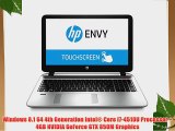 HP Envy - 15t Touch (Intel Core i7-4510U 4GB NVIDIA GTX 850M 16GB DDR3L RAM 256GB Flash SSD