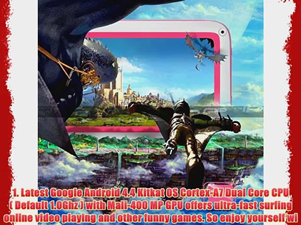 ProntoTec 7 inch WiMo C71R Android Tablet PC for KidsAndroid 4.4 KitKat OS Dual Core A23 Cortex