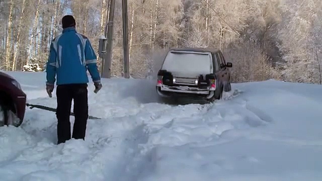 OFF ROAD BMW X6 vs Range Rover vs Toyota Land Cruiser Prado on snow(Top Gear the selling liar) (3)