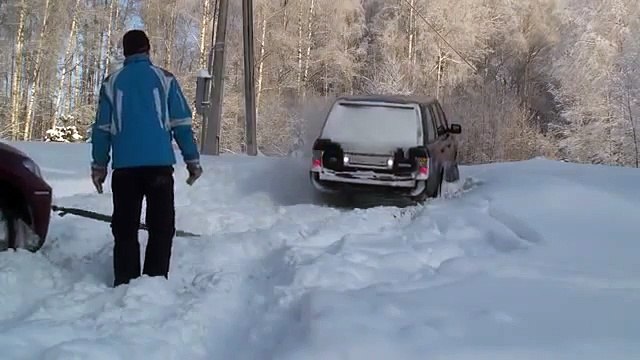 OFF ROAD BMW X6 vs Range Rover vs Toyota Land Cruiser Prado on snow(Top Gear the selling liar) (3)
