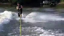 Wakeboarding Behind A Jet Boat