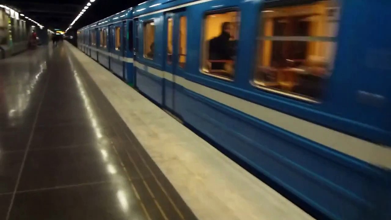 Stockholm Subway C14 train ride Blue line 11 Västra Skogen   T Centralen