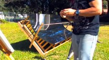 Flash Steam Cannon Solar Powered Gun Trough Mirror Free energy in minutes