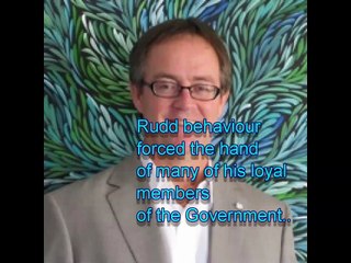 Julia Gillard did not 'knife' Kevin Rudd [He did it to himself].