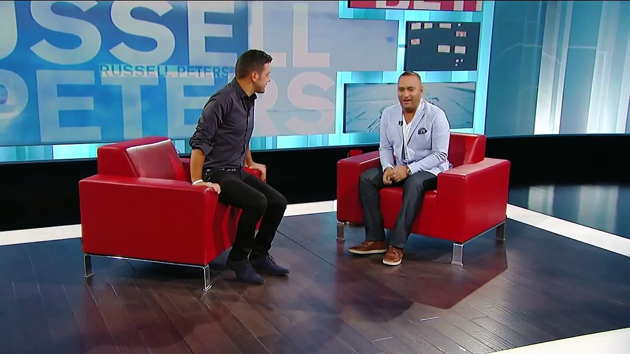 George Stroumboulopoulos And Russell Peters Get Comfy In The Red Chairs