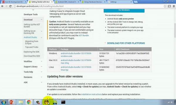 003 Using the SDK manager to install Android platforms and tools