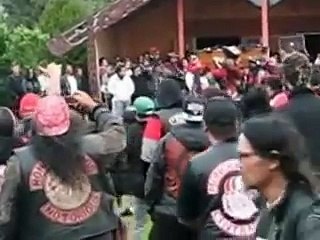 Mongrel Mob Notorious South Island... Greco's tangi in flaxmere, Hawkes Bay