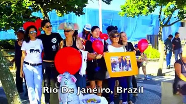 STOP IVORY TRADE & SALES! Worldwide Footage International March FOR ELEPHANTS Extinct in 10 Years