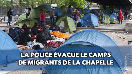 La police évacue le camp de migrants de La Chapelle