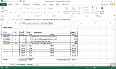 MS-Excel Dealing With Missing Data In A Lookup - 04-05