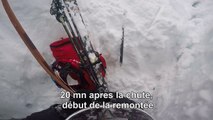 Une chute de plusieurs mètres dans une crevasse