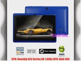 Tagital? 7 Android 4.2 4GB MID Capacitive Touch Screen A13 Tablet WiFi Bundle Keyboard Blue