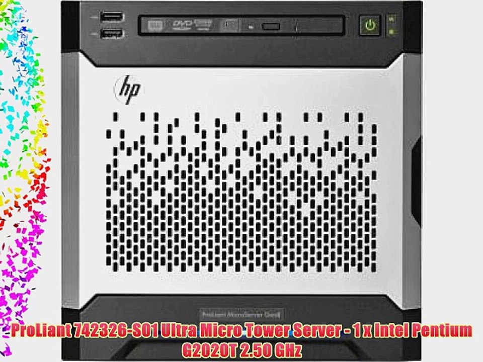 ProLiant 742326-S01 Ultra Micro Tower Server - 1 x Intel Pentium G2020T 2.50 GHz