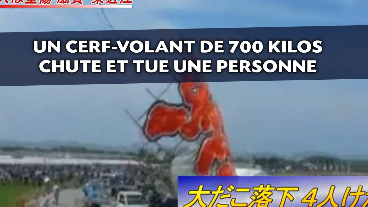 Un cerf-volant de 700 kilos s'écrase sur la foule, faisant un mort