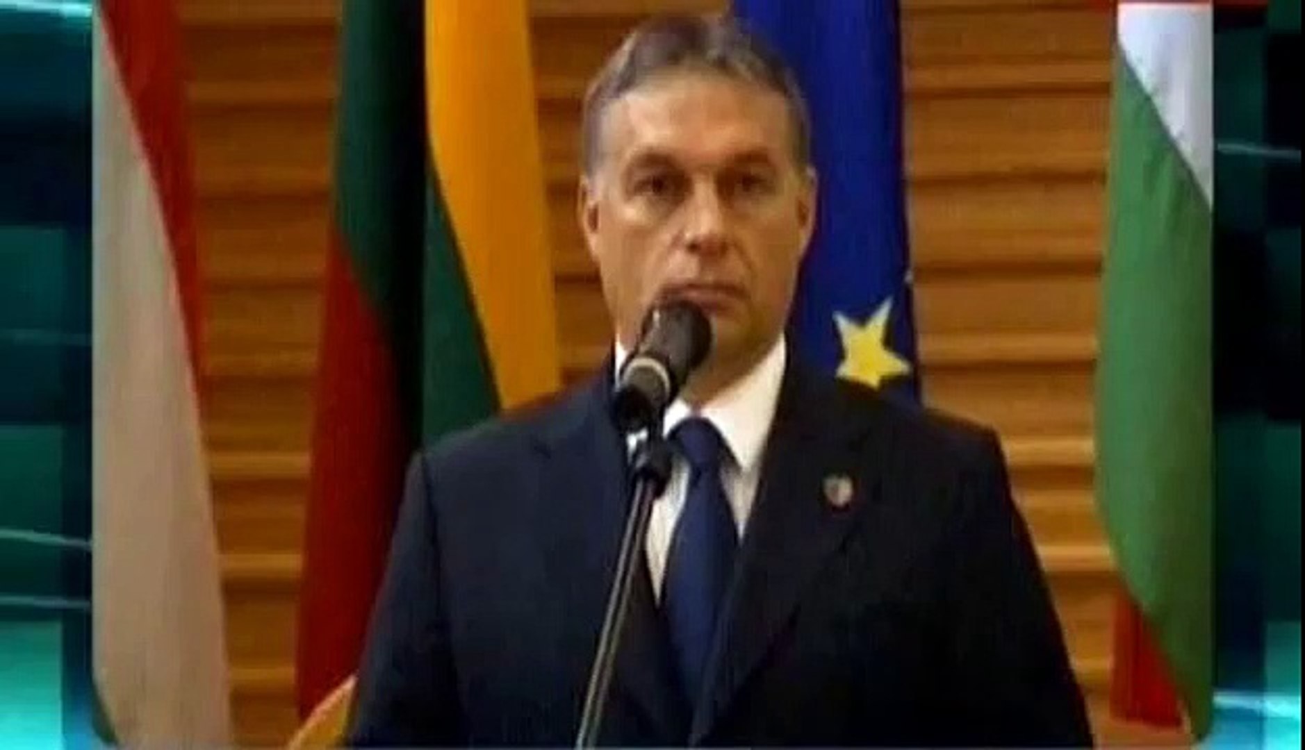 Orbán Viktor litvániai grimaszai (lassított)  - 2012.09.24.