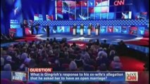 Newt Gingrich slam trash-talking CNN, Newt get a standing ovation in S Carolina CNN debate.