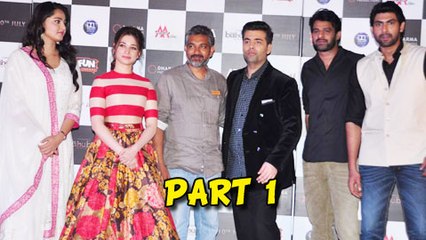 Bahubali Trailer Launch | Karan Johar, Rajamouli, Prabhas,Rana Daggubati, Tamannah, Anushka - Part 1