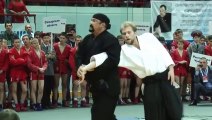 Fat Steven Seagal gives martial arts masterclass in RUSSIA